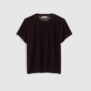 Women’s molasses brown Velvet Crewneck T-Shirt